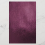 Paarse Hot Pink Gold Waterverf Floral Menu (Achterkant)