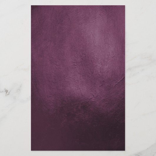 Paarse Hot Pink Gold Waterverf Floral Menu (Achterkant)