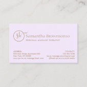 Paarse Hot Stone Spa Retreat Massage Visitekaartje (Voorkant)