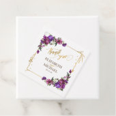 Paarse hotroze gouden Waterverf Bedankjes Labels (In situ)