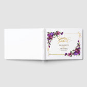 Paarse hotroze gouden Waterverf Gastenboek (Volledig)