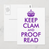 Paarse houdbaarheidstest en bewijs lezen briefkaart (Voorkant / Achterkant)