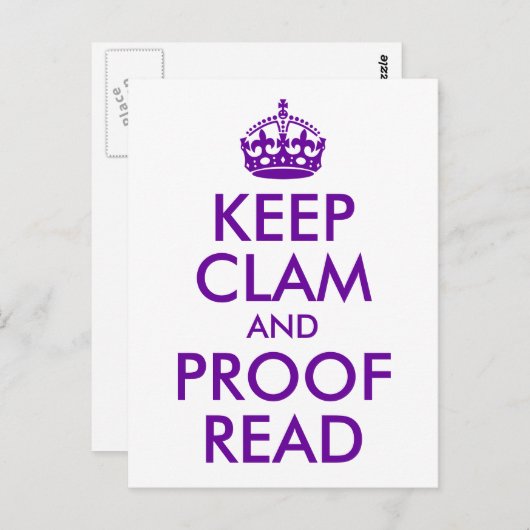 Paarse houdbaarheidstest en bewijs lezen briefkaart (Voorkant / Achterkant)