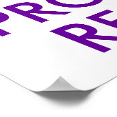 Paarse houdbaarheidstest en bewijs lezen poster (Hoek)