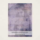 Paarse Houder van de Vertoning van Hout Grain Kaar Visitekaartje (Achterkant)