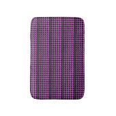 Paarse houndstooth memory foam badmat (Voorkant Verticaal)