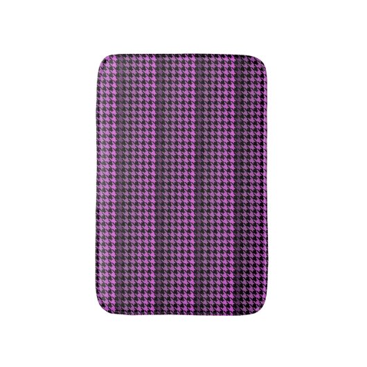 Paarse houndstooth memory foam badmat (Voorkant Verticaal)