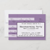 paarse housewarming concertticket kaart (Voorkant)