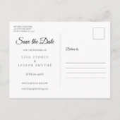 Paarse Houten Lichtslingers Kalender Sla de Datum  Aankondigingskaart (Achterkant)