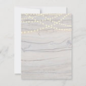 Paarse houten lights Brunch & Bubble Kaart (Achterkant)