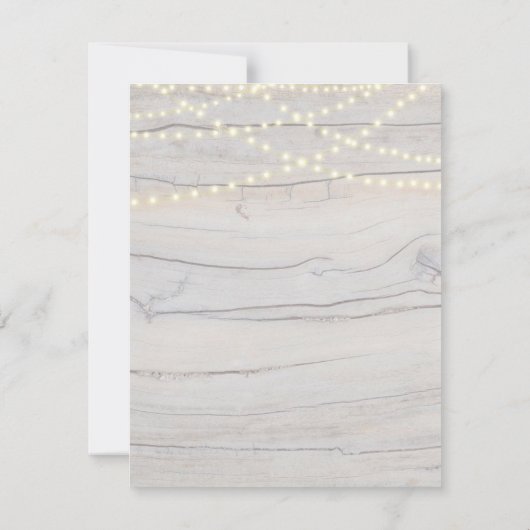 Paarse houten lights Brunch & Bubble Kaart (Achterkant)