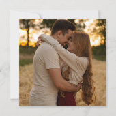 Paarse houten strijklichten Mason Jar foto bruilof Kaart (Achterkant)