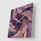 Paarse houten wandklok (Hoek)