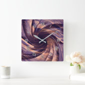 Paarse houten wandklok (Huis)