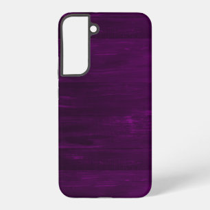 Paarse houtextuur strepen samsung galaxy hoesje