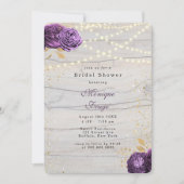 Paarse houtskoord van licht Vrijgezellenfeest Kaart (Voorkant)