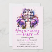 Paarse Hues Housewarming Party Kaart (Voorkant)