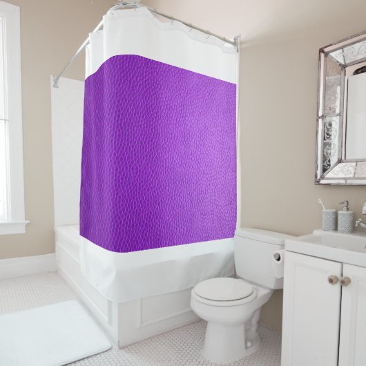 Paarse huidtextuur douchegordijn (In situ)