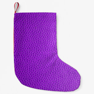 Paarse huidtextuur kleine kerstsok