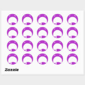 Paarse Huilende Emoticon Ronde Sticker (Vel)