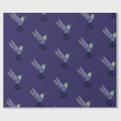 Paarse Hummingbird Cadeaupapier (Vlak)