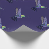 Paarse Hummingbird Cadeaupapier (Hoek)