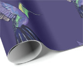 Paarse Hummingbird Cadeaupapier (Rol Hoek)