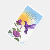 Paarse Hummingbird Papier servet (Hoek)