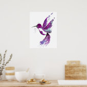 Paarse Hummingbird Poster (Keuken)