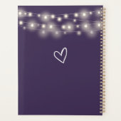 Paarse Huwelijks String Lights Signature Script Planner (Achterkant)