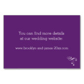 Paarse Huwelijksaccommodatiekaart op maat Kaart (Achterkant)