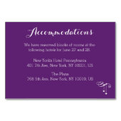 Paarse Huwelijksaccommodatiekaart op maat Kaart (Voorkant)