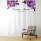 Paarse huwelijksachtergrond. Achtergrond voor foto Wandkleed (In situ)
