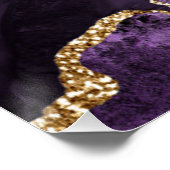 Paarse Huwelijkscadeaus tekenen Perfect Poster (Hoek)