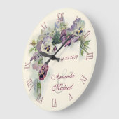 Paarse huwelijksdag in pantserland grote klok (Hoek)