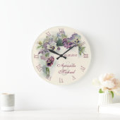 Paarse huwelijksdag in pantserland grote klok (Huis)