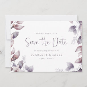 Paarse Huwelijksdatum Besparen Save The Date
