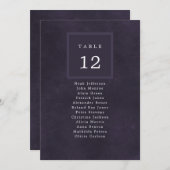 Paarse huwelijksgasten nummer tabel (Voorkant / Achterkant)