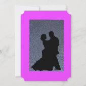 Paarse huwelijksuitnodiging kaart (Achterkant)