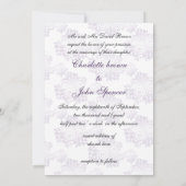 paarse huwelijksuitnodigingen voor monogram bloeie kaart (Achterkant)