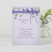 Paarse huwelijksvooverlenging uitnodiging (Staand voorkant)