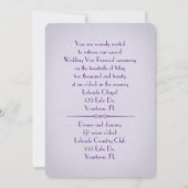 Paarse huwelijksvooverlenging uitnodiging (Achterkant)