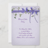 Paarse huwelijksvooverlenging uitnodiging (Voorkant)