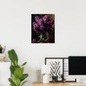 Paarse Hyacint Flowers Art Print Poster (Thuiskantoor)