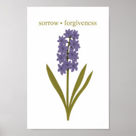 Paarse Hyacint - Verdriet, vergeving Poster