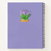 Paarse Hyacinten in een Planter Notitieboek (Achterkant)