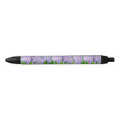Paarse Hyacinten in een Pot Zwarte Inkt Pen (Voorkant)
