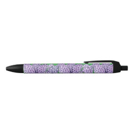Paarse Hyacinten in een Pot Zwarte Inkt Pen