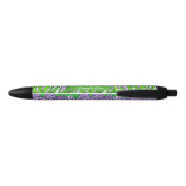 Paarse Hyacinten in een Pot Zwarte Inkt Pen (Achterkant)
