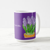 Paarse Hyacinten in Planter Royal Paarse Koffiemok (Voorkant rechts)